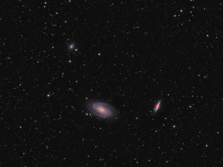 M81 Bodes-Galaxy M82 Cigar-Galaxy NGC3077